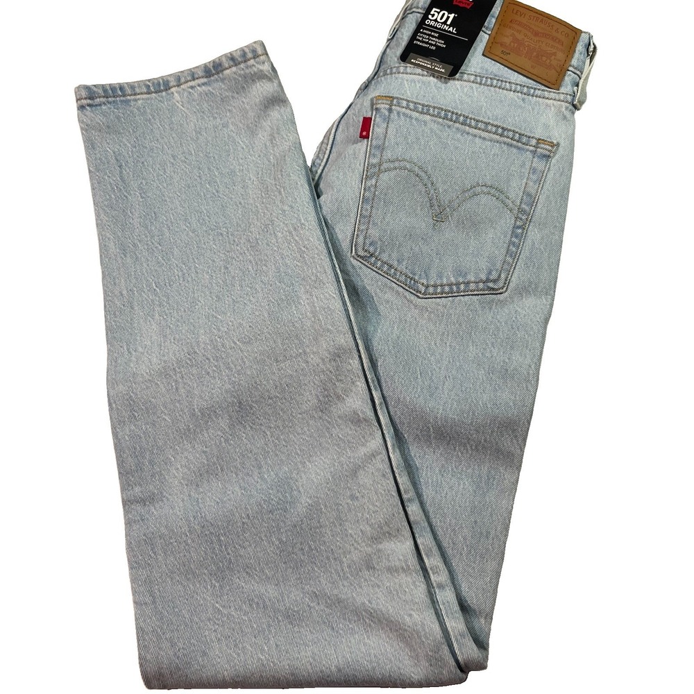 Levi's 501 Premium Original High Rise Jeans Women 100% Cotton Blend 27x32 NWT